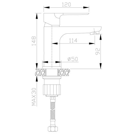 Смеситель Rossinka RS35-11PC для раковины