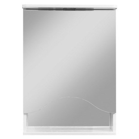 Шкаф-зеркало Stella Polar Лиана 50см белый глянец (R)