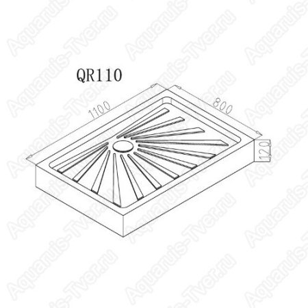 Душевой поддон Cerutti QR110 110x80