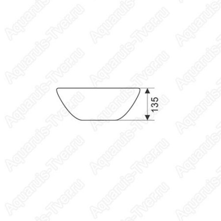 Раковина CeramaLux 7138BW 40см накладная