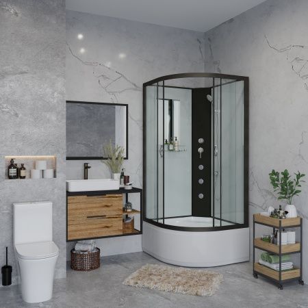 Душевая кабина Niagara Classic NG-6709-14BKG 100x100 67091414BKG