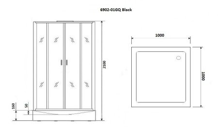 Душевая кабина Niagara NG-6902-01GQ BLACK