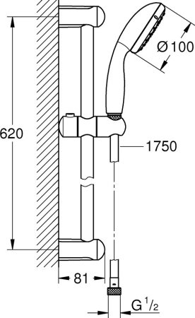 Душевой гарнитур Grohe Tempesta 27924001