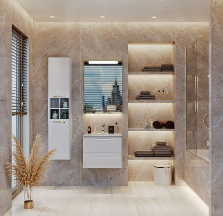 Шкаф-зеркало Roca Victoria Nord 60см (R) белый