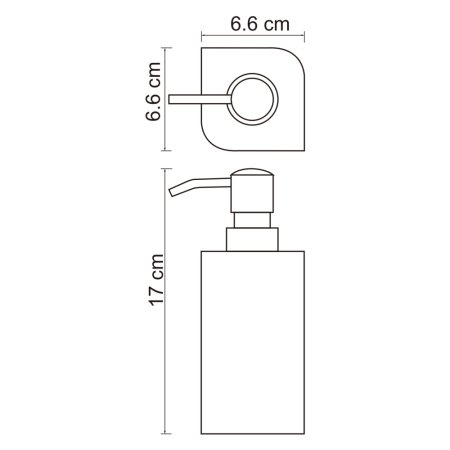 Дозатор для жидкого мыла WasserKRAFT Elba K-2799