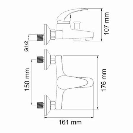 Смеситель WasserKRAFT Isen 2601 для ванны