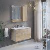 Шкаф-зеркало Comforty Варна-90 дуб сонома 00-00009918CF