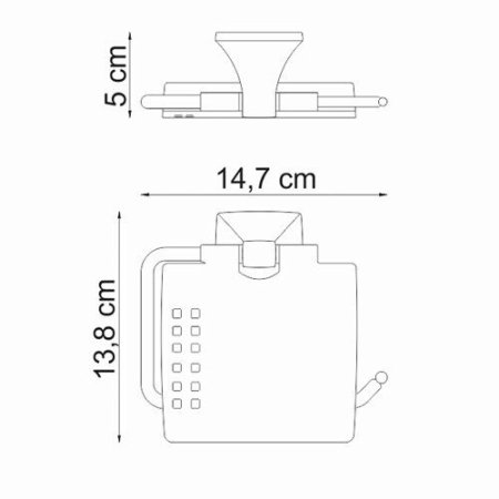 Держатель т/б WasserKRAFT Wern K-2525 с крышкой