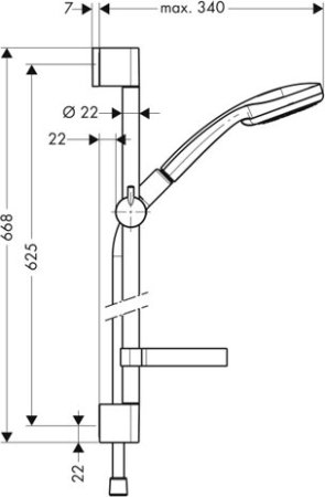 Душевой гарнитур Hansgrohe Croma Unica'C Shower 27775000