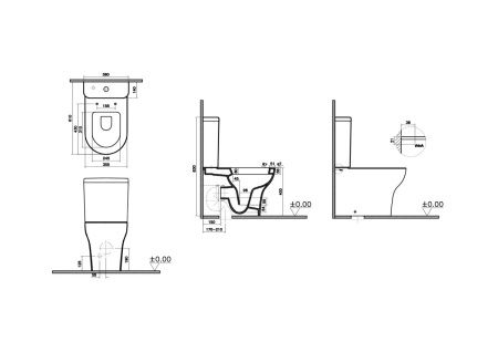 Унитаз-компакт Vitra Zentrum 9012B003-7202