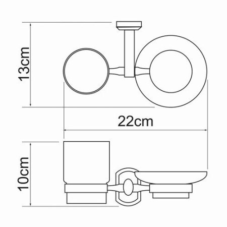 Стакан с мыльницей WasserKRAFT Oder K-3026