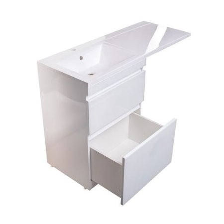 Тумба Style Line Даймонд 120 (L) с раковиной Estet СС-00000559+СС-00000367