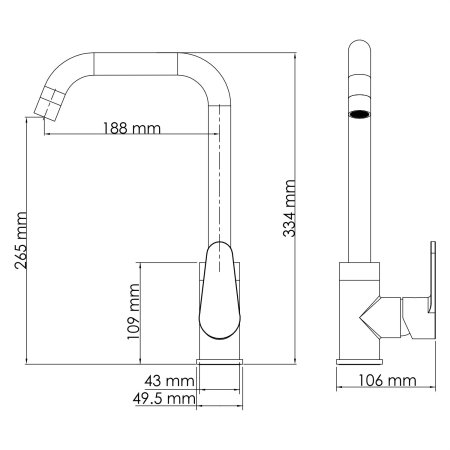 Смеситель WasserKRAFT Alz для кухни 28807