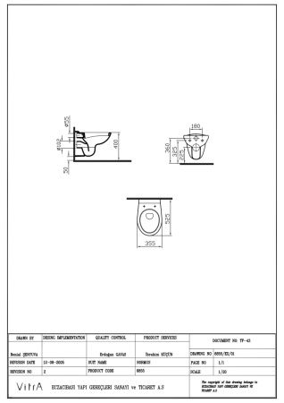 Унитаз подвесной Vitra S10 7855B003-0075