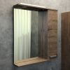 Шкаф-зеркало Comforty Марио 75см дуб темный