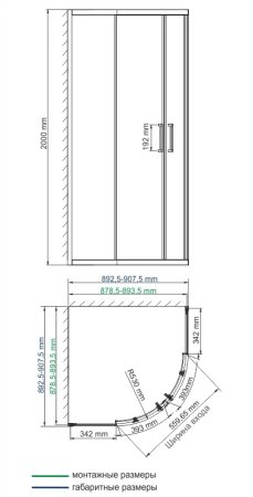 Душевой уголок WasserKRAFT Dill 61S01 90x90