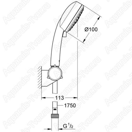 Душевой гарнитур Grohe Tempesta Cosmopolitan d100мм 3 режима 27584002