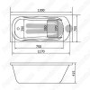Акриловая ванна 1Marka Classic 130x70