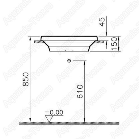 Раковина Vitra Frame 56см (встраиваемая сверху)