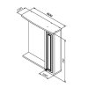 Шкаф-зеркало Damixa Palace One 60 (R) с подсветкой M41MPR0601WG