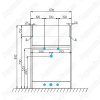 Тумба с раковиной Aquaton Лондри 120 (R) белый глянец