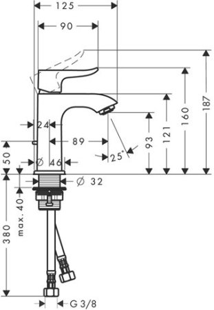 Смеситель Hansgrohe Metris для раковины 31088000