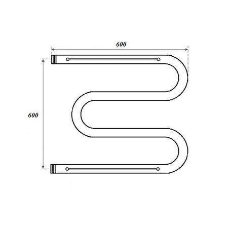 Полотенцесушитель водяной Point М-образный PN38666P 63x60 с полкой (хром)