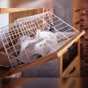 Шкаф двухстворчатый Бриклаер Лофт 60 с корзиной метрополитен грей