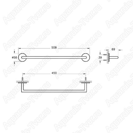 Полотенцедержатель Vitra Origin 45см (медный) A4488626