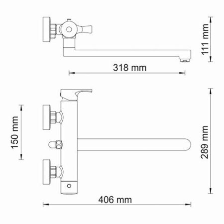 Смеситель WasserKRAFT Berkel 4802L для ванны