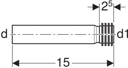 Переходник Geberit 32х35мм.для внутреннего подвода воды к писсуару