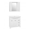 Шкаф-зеркало Style Line Олеандр-2 90см белый глянец