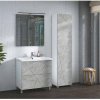 Тумба с раковиной Vigo Geometry 80 бетон