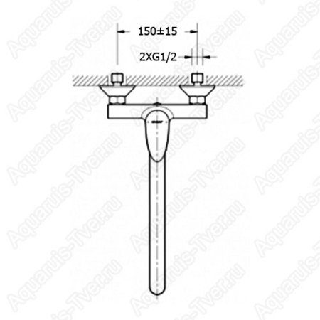 Смеситель Bravat Drop для ванны