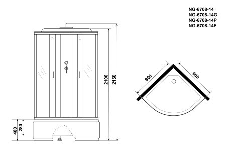 Душевая кабина Niagara NG-6708-14F