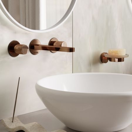 Смеситель для раковины WasserKRAFT Paar (розовое золото) 8845 
