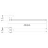 Полотенцедержатель двойной WasserKRAFT Isen K-4031