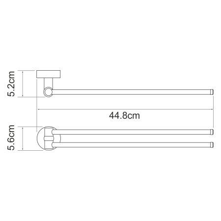 Полотенцедержатель двойной WasserKRAFT Isen K-4031