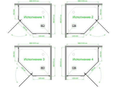 Душевой уголок Royal Bath RB1090TR-T 90x100