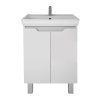 Тумба с раковиной Dreja Q Plus (D) 55 99.1008 белый глянец