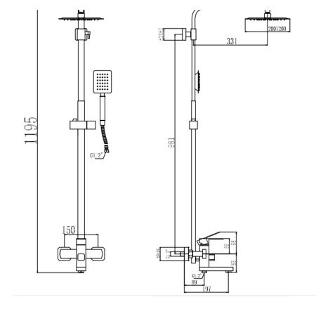 Душевая система Fmark FS8145C