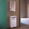 Тумба c раковиной Raval Folle 45 белый глянец