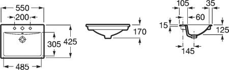 Раковина Roca Diverta 55см 32711600Y