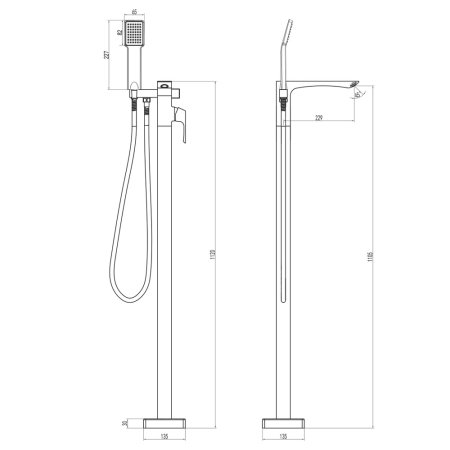 Смеситель Lemark Unit LM4544C для ванны