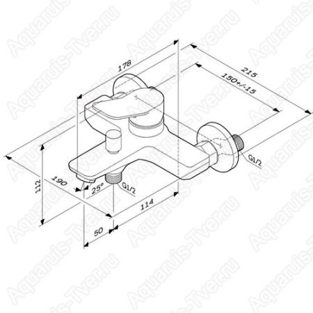 Смеситель для ванны Am.Pm X-Joy F85A10022