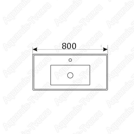 Раковина CeramaLux NY J839-80 80см встраиваемая сверху