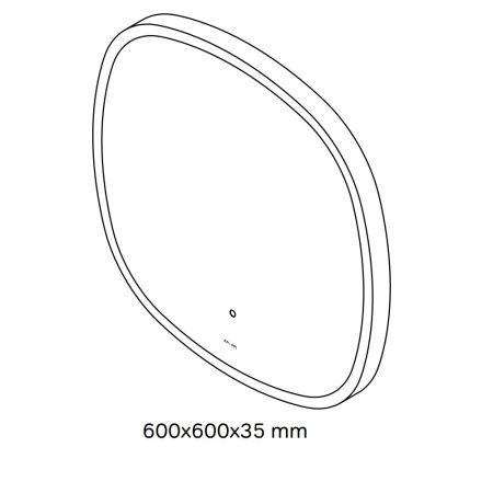Зеркало Am.Pm Func 60см с LED-подсветкой, ИК- сенсором M8FMOX0601WGS