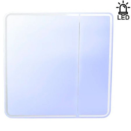 Шкаф-зеркало Style Line Каре 80см с LED подсветкой