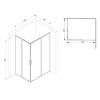 Душевой уголок Am.Pm Gem S Square Slide 120х90 W93G-404-120290-BT