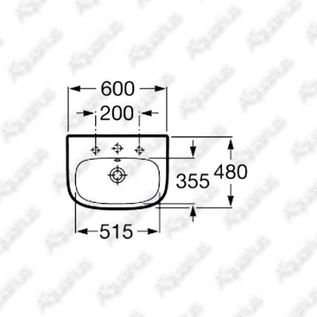 Раковина Roca Debba 60см 32799400Y+33799100Y